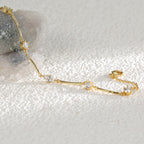 B0079 Brass Gold Plated Zircon Women's Jewelry Gentle and Exquisite Design