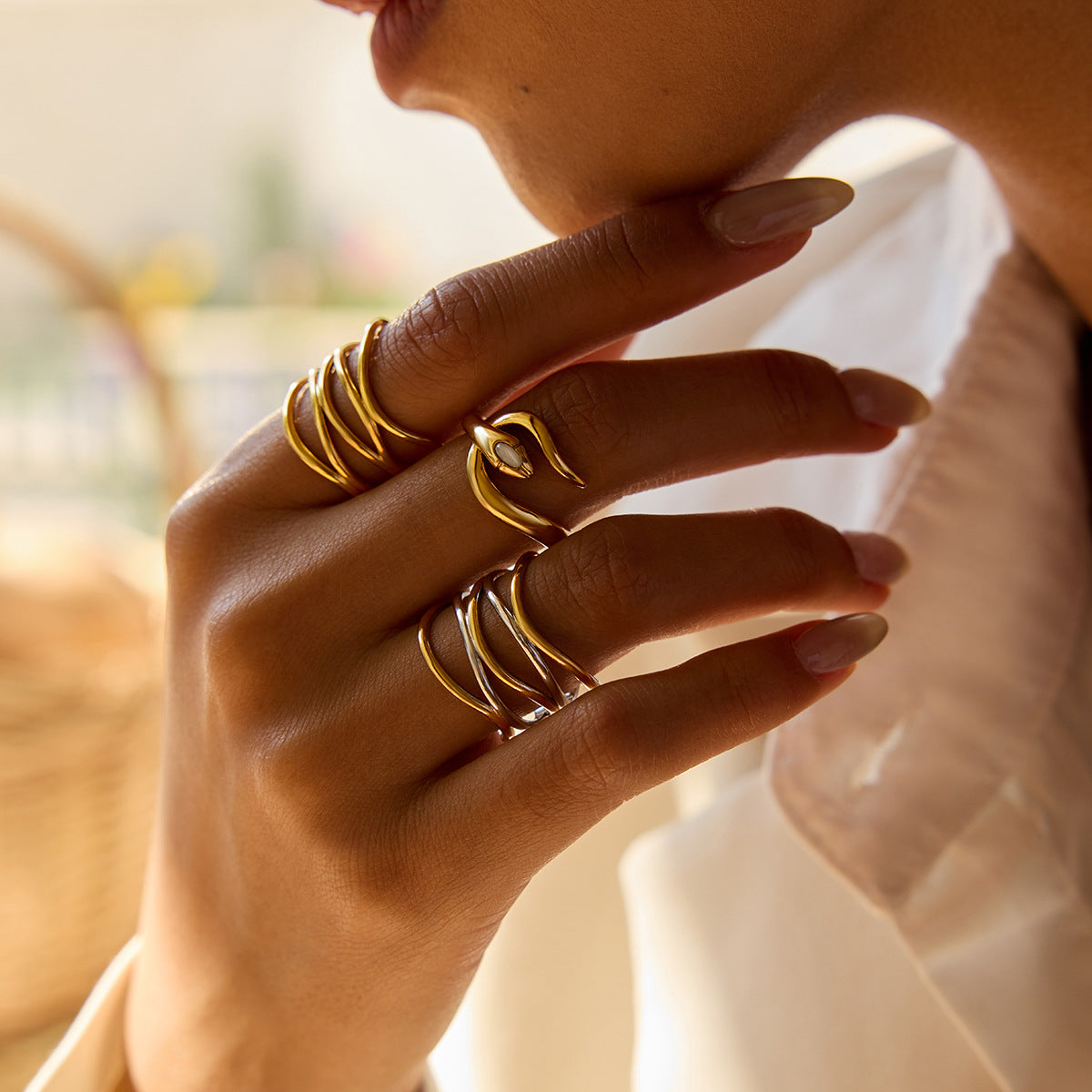 Original design jewelry stainless steel ring non-fading accessory rings