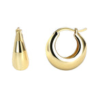 E0378 Metal Style Ear Cuff U Small Circle Real Gold Plated Earrings for Women