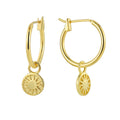 Gold-Plated Sun Vintage Drop Earrings — side profile