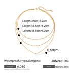 18k Gold Stainless Steel Necklace Simple Non-Fading Jewelry Accessories