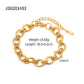 Chain Stainless Steel 18K Gold-Plated Bracelet — jewelry construction
