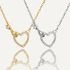 CYN0198 Heart-shaped Necklace for Women Love Heart Collarbone Chain
