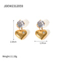 Heart Cubic Zirconia Pendant Stainless Steel 18K Gold-Plated Necklace — jewelry construction