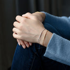 Geometric Horizontal Zircon Bracelet for Women Gold-plated with diamonds, simple design Fashion Jewelry Couple Gifts