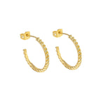 E0050 Spiral Pattern Half Open Earrings Jewelry New Version Ear Hoops Copper Gold Plated gold Ear Clips for Women