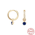 Creative Crystal-Set 925 Sterling Silver Hoop Earrings — craftsmanship detail — jewelry finish and design detail