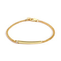 Gold-Plated Brass Cuban Link CZ Chain Bracelet with Cubic zirconia Detail for private-label fashion jewelry buyers — jewelry finish and design detail