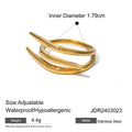 Cubic Zirconia Vintage Gold-Plated Stainless Steel Earrings — finish and profile — jewelry finish and design detail