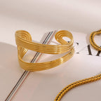 Stainless Steel Open Bracelet High Version Bangle Bracelet