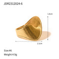 18K Gold-Tone Stainless Steel Twisted Ring with gold-tone stainless steel construction