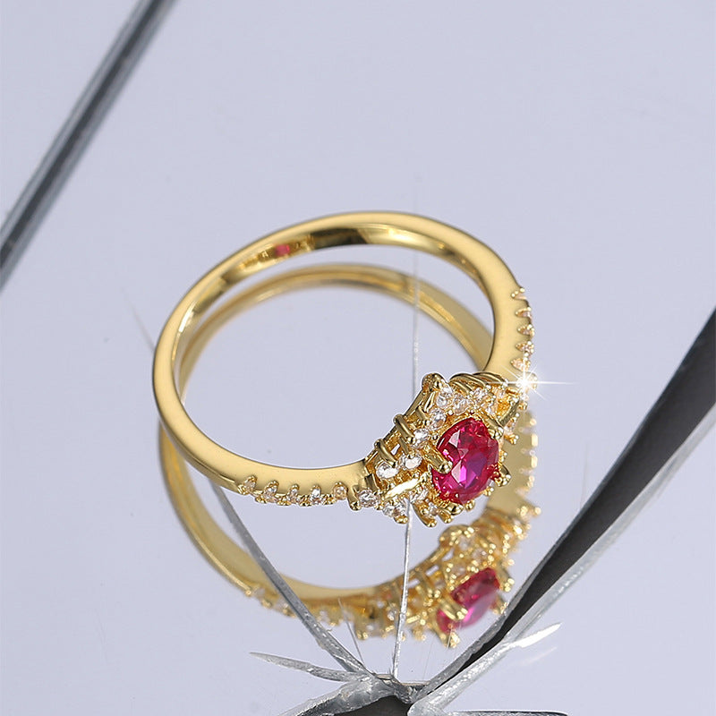 R0424 New Fashion Retro Design Ring for Women Luxurious Elegant Ring