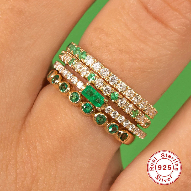 S925Sterling Silver Diamond Ring Simple Diamond Ring Jewelry Hot Selling Proposal Ring