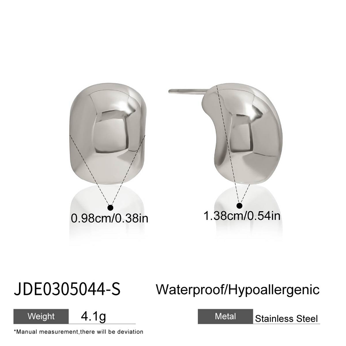 2H Geometry c Stainless Steel Earrings for Women