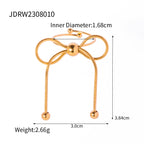 Women's Vintage Bow Earrings Stainless Steel Butterfly Shape Pendant Earrings Ring