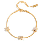 2H Stainless Steel Zircon Bracelet Non-Fading Jewelry Accessories for Women