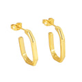 Gold-Plated Brass Geometric Square Ear Cuff Earrings — Easy-Layering Style styled for independent jewelry boutiques — jewelry finish and design detail