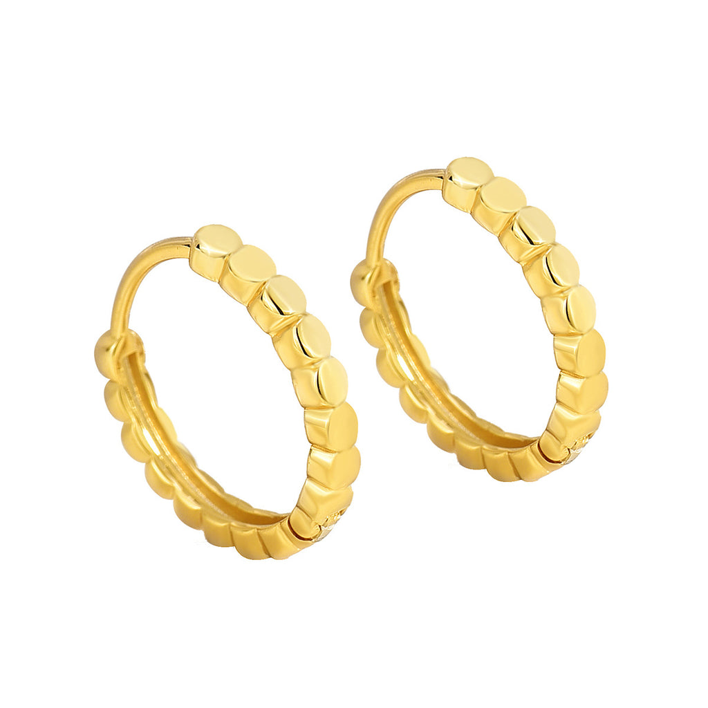 E0281  Fashion Minimalist Circle Earrings for Women Retro gold Small Hoop Earrings