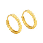E0281  Fashion Minimalist Circle Earrings for Women Retro gold Small Hoop Earrings