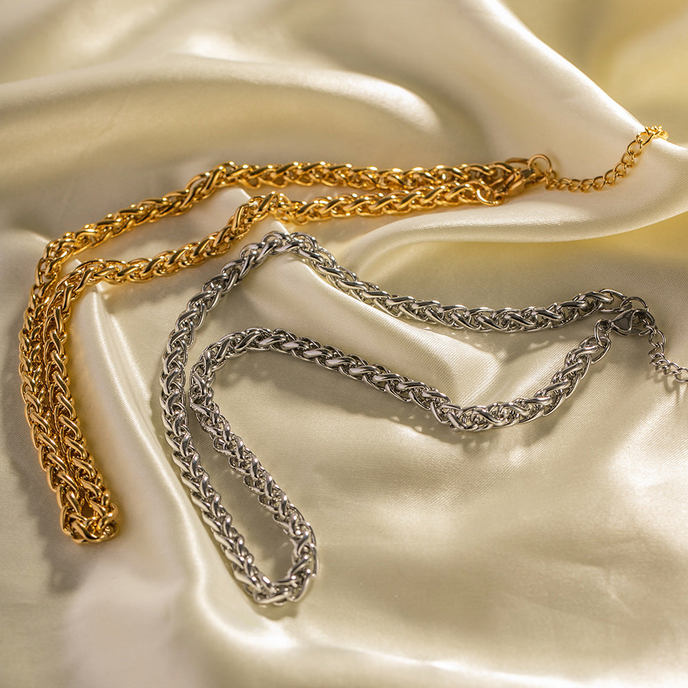 18K Real Gold Plated Stainless Steel Jewelry Trendy Pendant New Fashion Bracelet Chain Bracelet Accessories