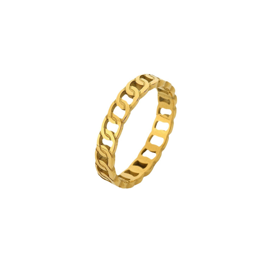 Stainless Steel gold Ring Ox Horn Non-Fading Jewelry for Women rings Ornament