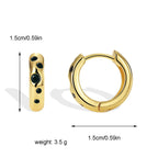 E0474 Design Leopard Print Earrings for Women, Brass Gold-Plated Round Fashion Hoop Earrings