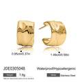 Geometric Gold-Plated Stainless Steel Stud Earrings — Refined Profile — product styling — jewelry finish and design detail