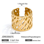 gold Stainless Steel Ring Jewelry for Women, Non-Fading ring