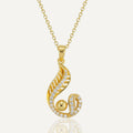 Gold-Plated 925 Sterling Silver Fox Tail Pendant Necklace Vintage Choker — front view
