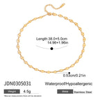 2H Stainless Steel Necklace Simple Jewelry Collarbone Chain Non-Fading Accessories