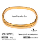 Stainless Steel Exaggerated gold Bracelet Open Bangle bracelet