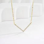Gold-Plated 925 Sterling Silver Geometric Pendant Necklace — material and finish close-up