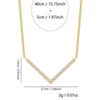 Gold-Plated 925 Sterling Silver Geometric Pendant Necklace — side profile