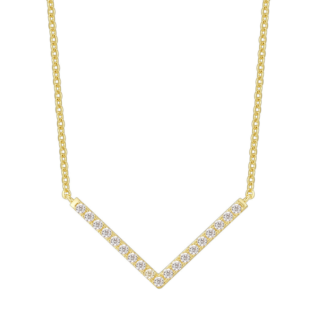 Gold-Plated 925 Sterling Silver Geometric Pendant Necklace — surface finish detail