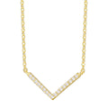 Gold-Plated 925 Sterling Silver Cubic Zirconia Initial Necklace — jewelry construction