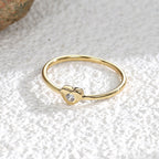 R0229 Simple Small Heart Zircon Ring for Women, Stackable Heart-Shaped Diamond Ring for Valentine's Day