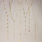 Stainless Steel Zircon y Long Chain Necklace Jewelry for Women Autumn Winter Sweater Chain