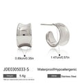 Geometric Gold-Plated Stainless Steel Stud Earrings — Refined Profile — finish and profile — jewelry finish and design detail