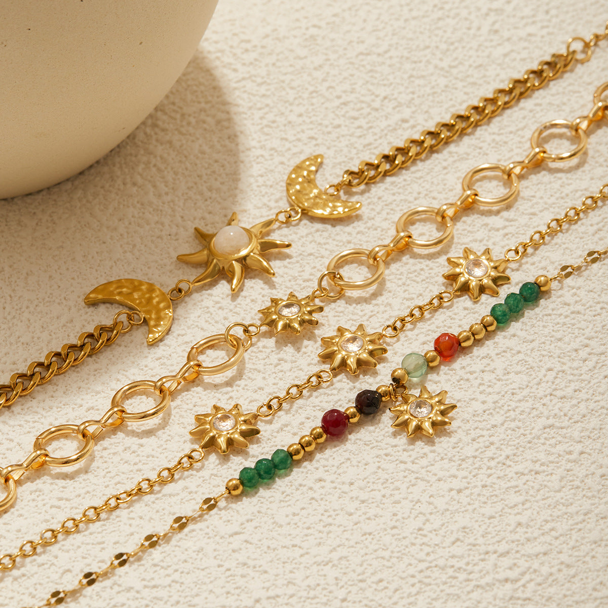 Original Design Stainless Steel Sun Bracelet Jewelry Non-Fading Accessories for Women