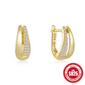 Zircon Chain 925 Sterling Silver Ear Clips — pendant connection — alternate angle 2 — jewelry finish and design detail