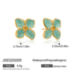 Stainless Steel Oil Drop Earrings Jewelry for Women Non-Fading