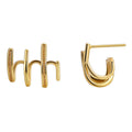 Gold-Plated Brass Asymmetric Earrings — Boutique Edit for private-label fashion jewelry buyers