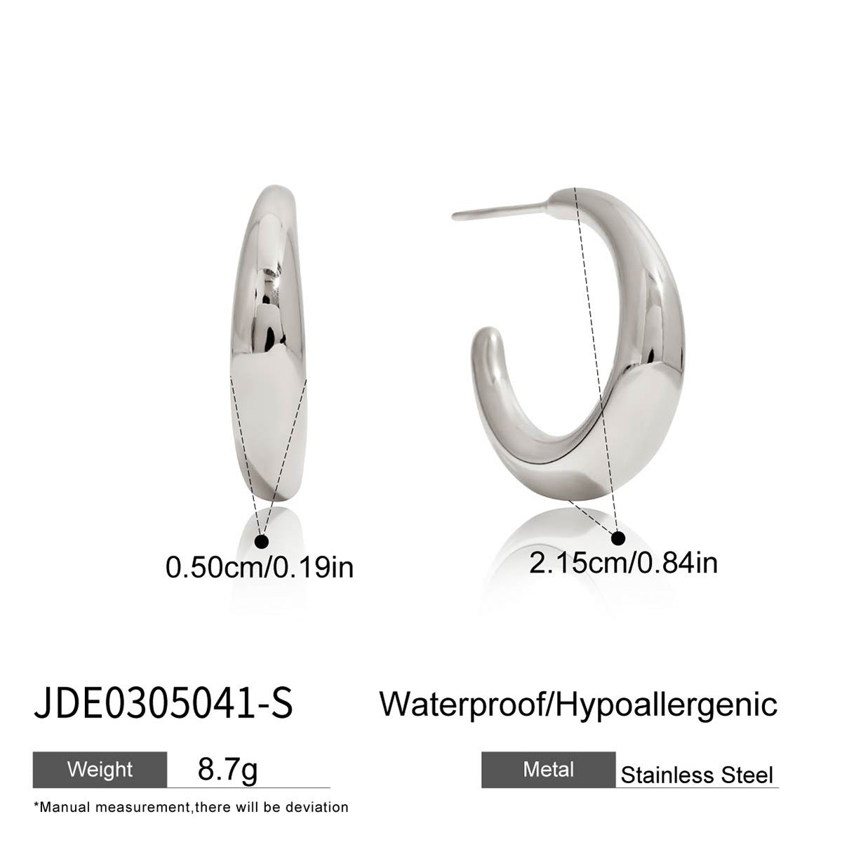 Earrings, ear studs, stainless steel jewelry for women, non-fading ear accessories