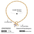 Gold-Plated Stainless Steel Necklace with Freshwater Pearl Detail — jewelry construction