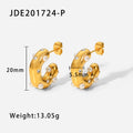 Pearl Stainless Steel Gold-Plated Hoop Earrings — material detail — jewelry finish and design detail
