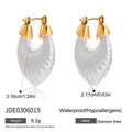 Pearl Gold-Tone Stainless Steel Earrings with gold-tone stainless steel construction