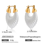 Stainless Steel Resin Imitation Pearl Earrings Ear Buckle Jewelry Does Not Fade