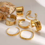 Stainless Steel Exaggerated gold Bracelet Open Bangle bracelet