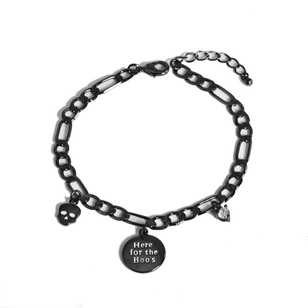 B0039 Trendy Gender-Neutral Bracelet Brass Gold-Plated Hip-Hop Style Skull Design