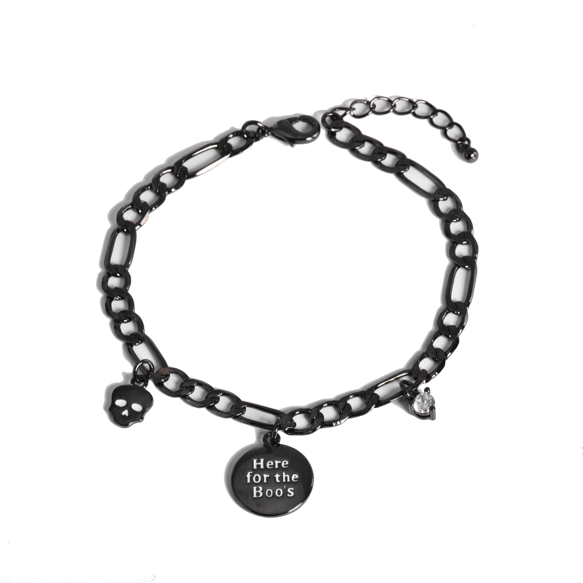 B0039 Trendy Gender-Neutral Bracelet Brass Gold-Plated Hip-Hop Style Skull Design